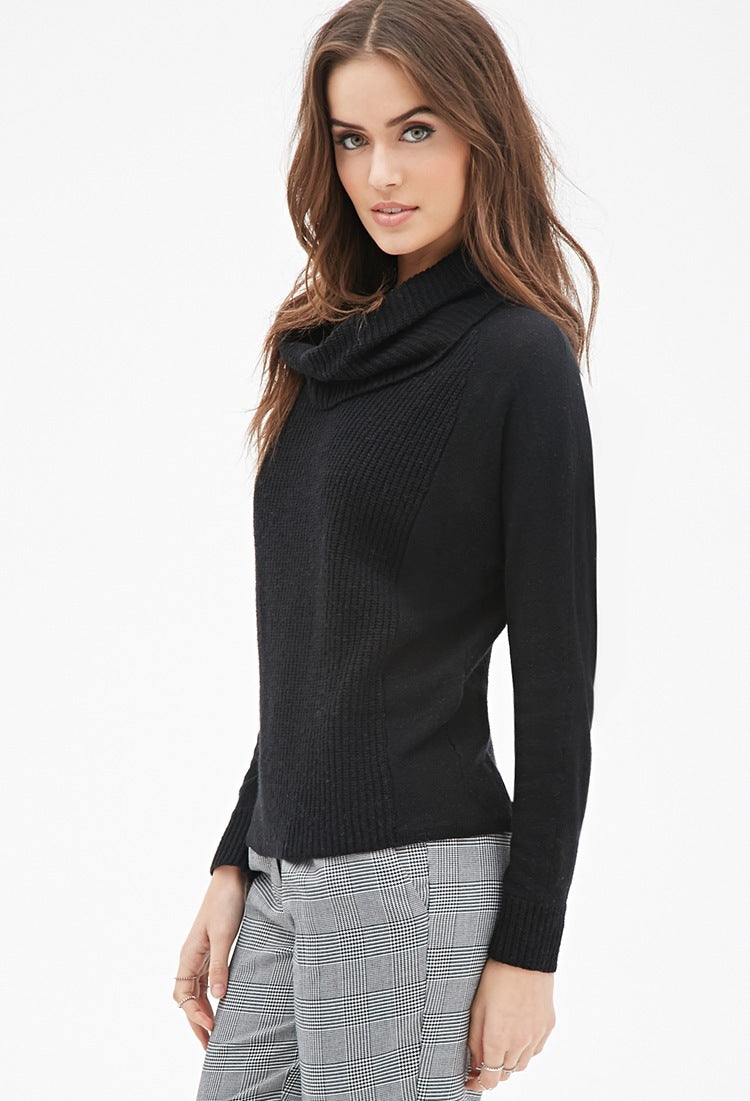 Faux Leather Paneled Top Faux Leather Paneled Top